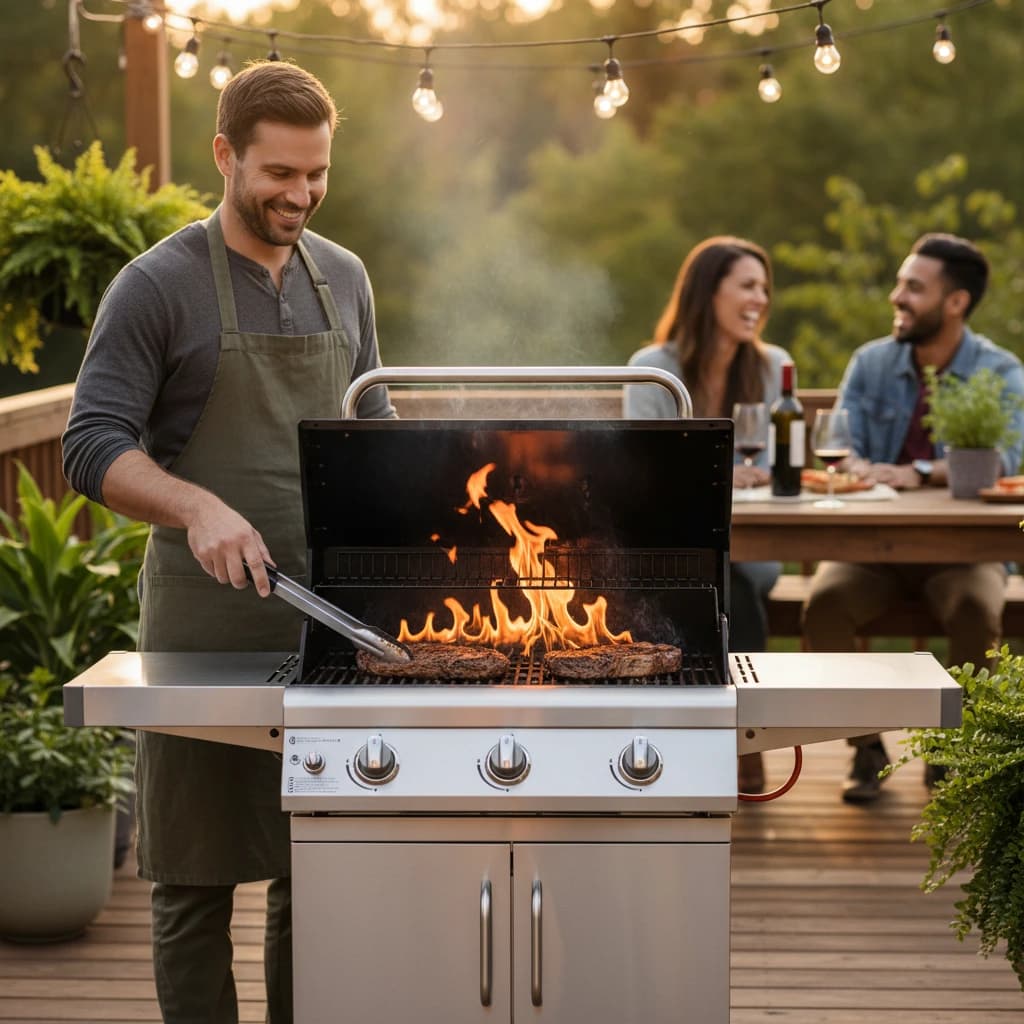 FLAMECRAFT grill · backyard